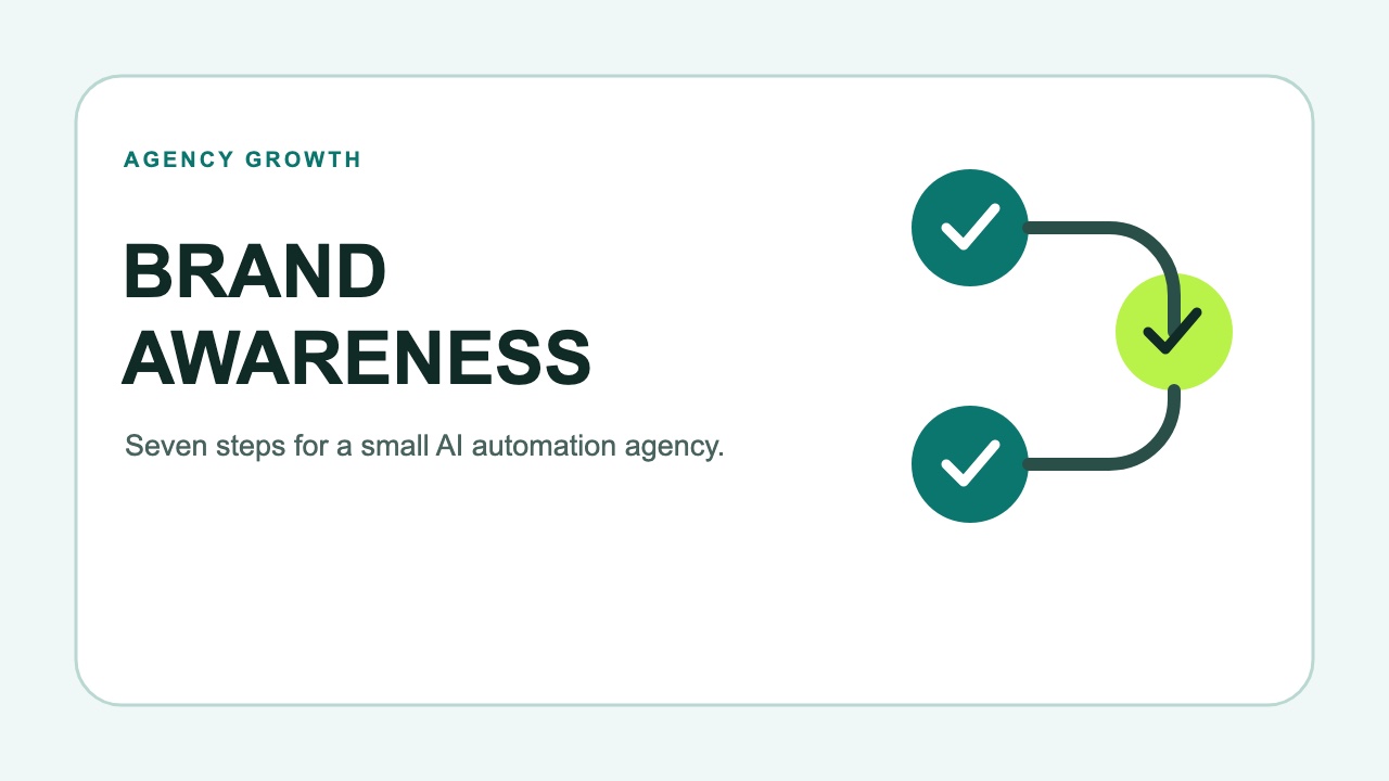 Seven-step plan for AI automation agency brand awareness